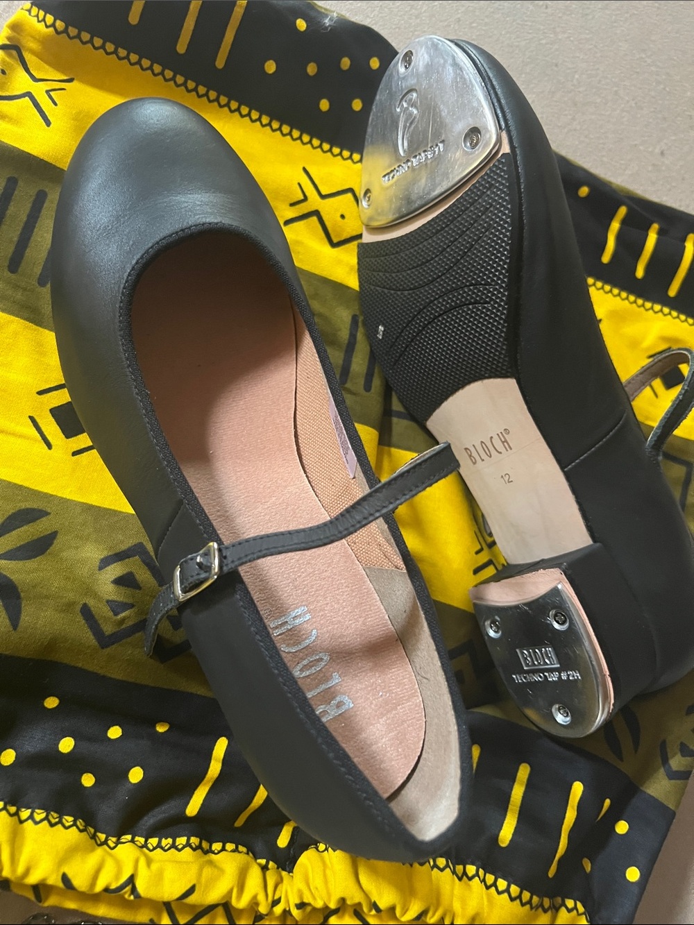 Bloch Black Leather Mary Jane Tap Shoes